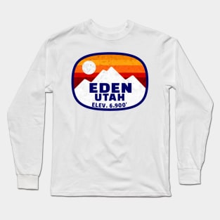 Ski Eden Utah Skiing Winter Sports Snowboarding Long Sleeve T-Shirt